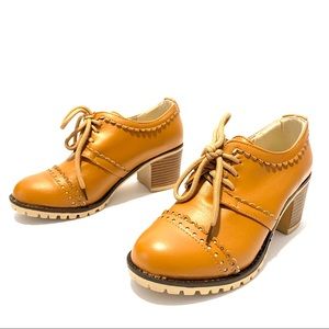 Susanny Classic Retro Pu Oxfords Brogue